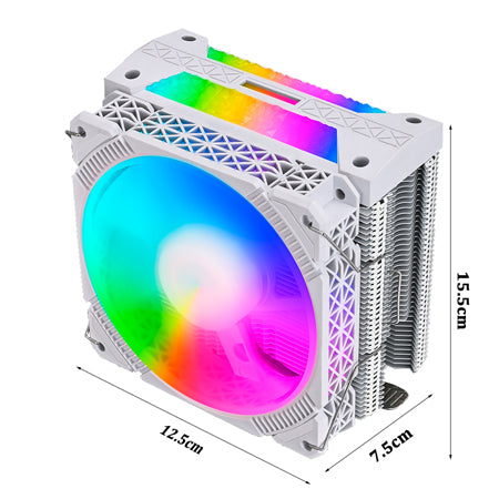 MACHINIST RGB CPU Cooler 120mm CPU Air Cooler Fan with 4 Heatpipes 30 Streamer LEDs 20dB 160W 4-Pin PWM Fan 800-1800RPM for Intel LGA 1700/1200/115X/2011/2011-3, AMD AM3/AM4/FM1/FM2