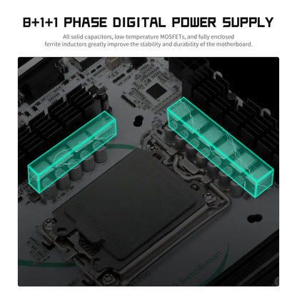 MACHINIST H610 Computer Motherboards, LGA 1700 (Intel 12/13th) Micro ATX Motherboard (PCIe 4.0, DDR4 (XMP), Dual M.2, 2.5G LAN, USB 3.1 Gen, with TPM, Compatible with HDMI/DP/VGA) Gaming Motherboard