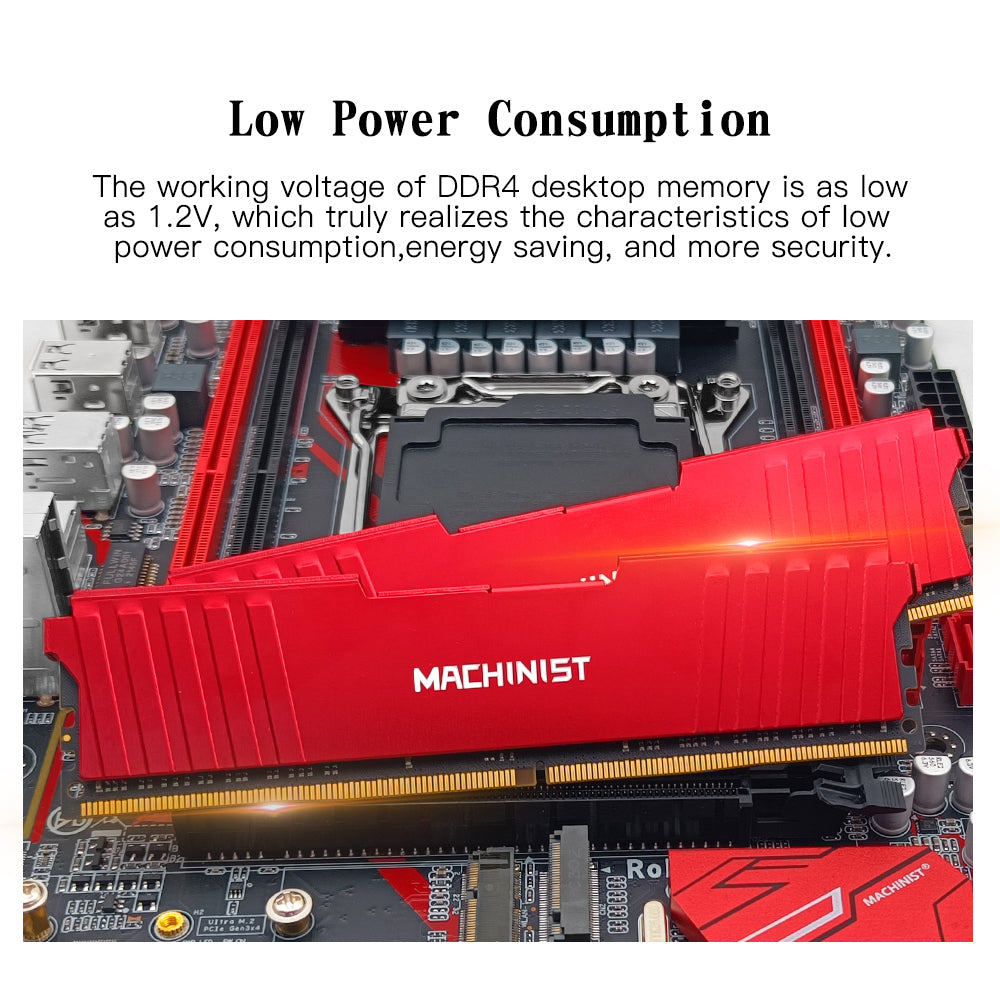 MACHINIST DDR4 RAM 16GB(2x8GB) Desktop Memory Kit 2666MHz DIMM PC4